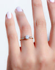 Moran Solitaire Engagement Ring with Natural Diamonds