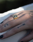 Hebrew Letter TET Signet Ring טבעת חותם האות טי"ת