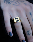 Hebrew Letter BET Signet Ring טבעת חותם האות בי"ת