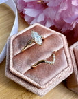 Set of 1.00 carat Marquise Cut Engagement Ring & Wedding Band with Lab Grown Diamonds