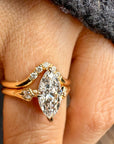 Set of 1.00 carat Marquise Cut Engagement Ring & Wedding Band with Lab Grown Diamonds