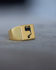 Hebrew Letter LAMED Signet Ring טבעת חותם האות למ"ד