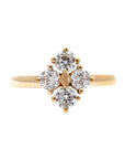 Star Dust Kite Shaped Diamond Ring