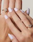 Dorothy Diamond Cluster Ring with Natural Diamonds