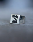 Hebrew Letter TZADI Signet Ring טבעת חותם האות צד"י