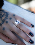 Hebrew Letter KHAF Signet Ring טבעת חותם האות כ"ף