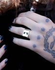 Hebrew Letter NOON Signet Ring טבעת חותם האות נו"ן