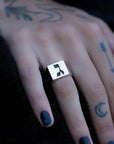 Hebrew Letter GIMMEL Signet Ring טבעת חותם האות גימ"ל
