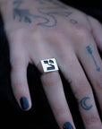 Hebrew Letter TZADI Signet Ring טבעת חותם האות צד"י