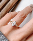 0.80 Carat Marquise Cut Diamond Engagement Ring with Lab Grown Diamonds
