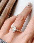 0.80 Carat Marquise Cut Diamond Engagement Ring with Lab Grown Diamonds