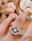 Lior XL 1920's Diamond Ring with Natural Diamonds