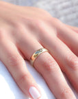 Gold Heart Wedding Band