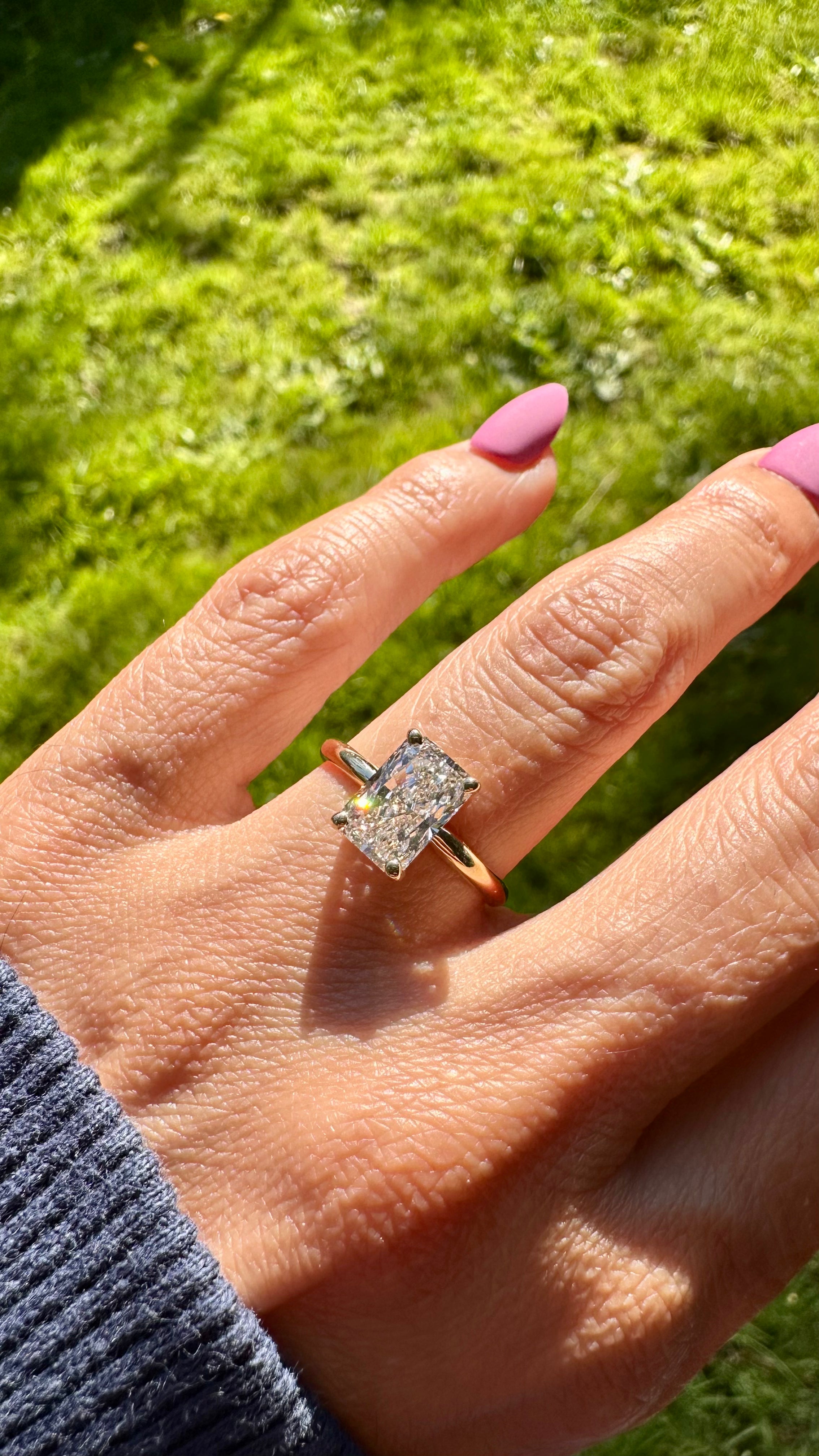 Sara Radiant Cut Diamond Ring with 2.00 carat Lab Grown Diamond