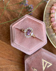 Purple Haze Diamond Ring with an Oval Cut Amethyst