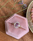 Purple Haze Diamond Ring with an Oval Cut Amethyst