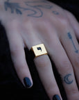 Hebrew Letter YOD Signet Ring  טבעת חותם האות יו"ד