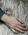 Wolf Silver Signet Ring