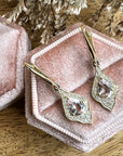 Pink Morganite and Lab Grown Diamond Earrings