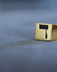 Hebrew Letter DALET Signet Ring  טבעת חותם האות דל"ת