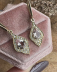 Pink Morganite and Lab Grown Diamond Earrings