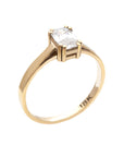 Mering Ring with an Emerald Cut Diamond