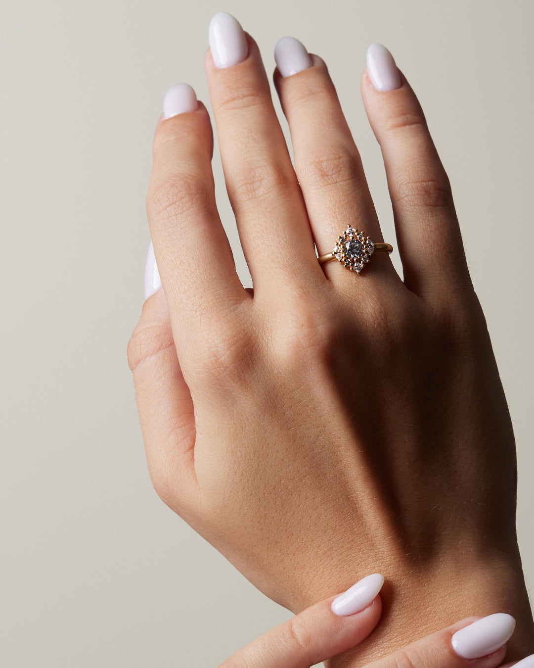 Rose Diamond Cluster Ring with Lab Grown Diamonds