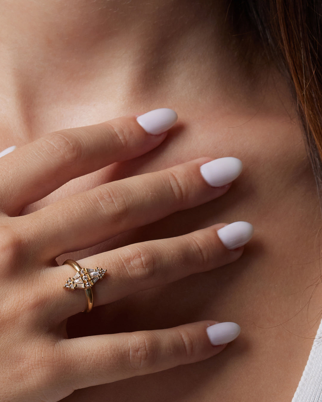 Violet Diamond Cluster Ring with Natural Diamonds