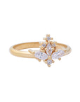 Lillian Diamond Cluster Ring with Natural Diamonds