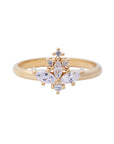 Lillian Diamond Cluster Ring with Natural Diamonds