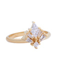 Audrey Diamond Cluster Ring with Tapered Baguette Natural Diamonds