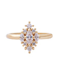 Anna Diamond Cluster Ring with Natural Diamonds