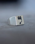 Hebrew Letter LAMED Signet Ring טבעת חותם האות למ"ד