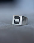 Hebrew Letter SAMEKH Signet Ring טבעת חותם האות סמ"ך