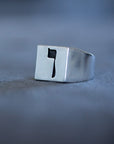 Hebrew Letter VAV Signet Ring  טבעת חותם האות ו"ו