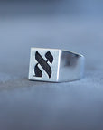 Hebrew Letter ALEF Signet Ring  טבעת חותם האות אל"ף