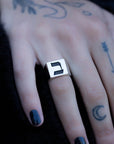 Hebrew Letter BET Signet Ring  טבעת חותם האות בי"ת