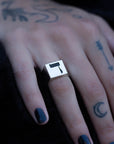 Hebrew Letter DALED Signet Ring  טבעת חותם האות דל"ת