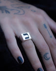 Hebrew Letter KHAF Signet Ring  טבעת חותם האות כ"ף