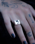 Hebrew Letter LAMED Signet Ring טבעת חותם האות למ"ד