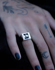 Hebrew Letter AYIN Signet Ring טבעת חותם האות עי"ן