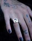 Hebrew Letter KOF Signet Ring טבעת חותם האות קו"ף