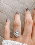 Iceberg Diamond Ring with Pear Cut Lab Grown Diamond