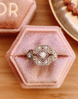 Lior XL 1920's Diamond Ring with Natural Diamonds