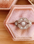 Lior XL 1920's Diamond Ring with Natural Diamonds