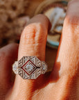 Lior XL 1920's Diamond Ring with Natural Diamonds