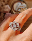 Lior XL 1920's Diamond Ring with Natural Diamonds