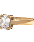 Mering Ring with an Emerald Cut Diamond