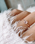 Pink Heart Cut Morganite Ring