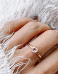 Pink Heart Cut Morganite Ring